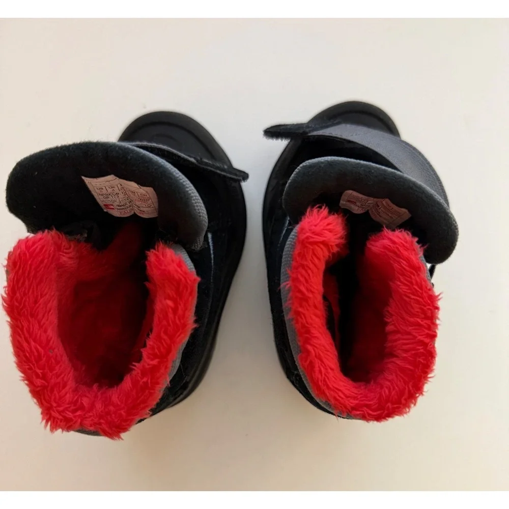 The North Face Alpenglow II Winter Snow Boots Toddler 5 Black Waterproof Slip-On